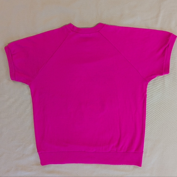 Disney Vintage 1980's Mickey & Minnie Mouse Short Sleeve Sweatshirt | Sz Lg - Picture 5 of 5